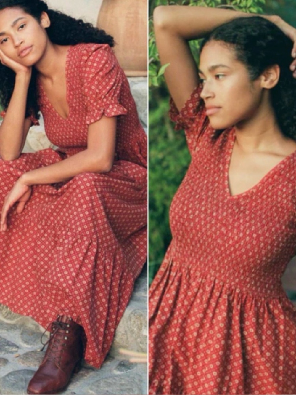Christy Dawn Brooklyn Dress Red Petunia Dot.